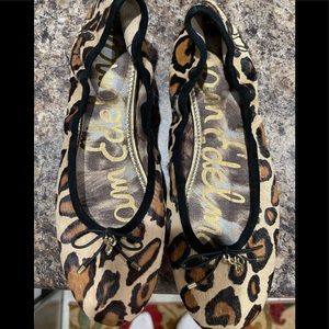 NWT. Size 8.5 Sam Edelman animal hair ballet flats